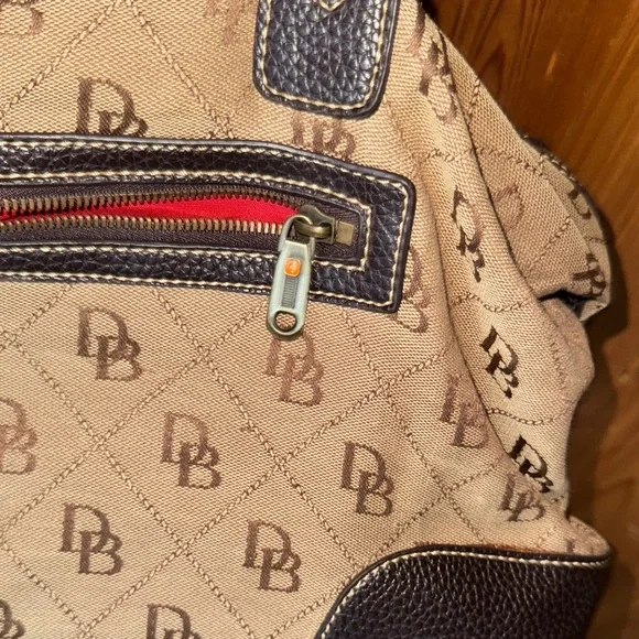 Dooney & Bourke Signature Brown and Tan Satchel - Picture 8 of 16